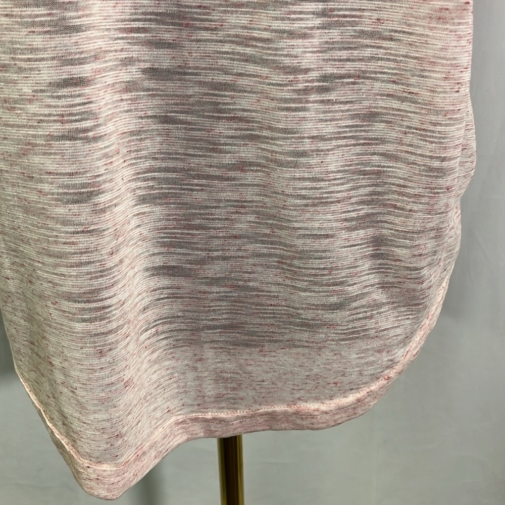 Kori Pink Space Dyed Patchwork Split Neck Oversized Short Sleeve Top - Picture 14 of 16